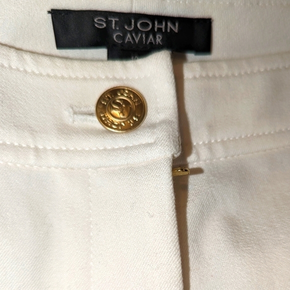 St John Cavier Marie Twill White Pants ..Size 10 - Picture 10 of 10